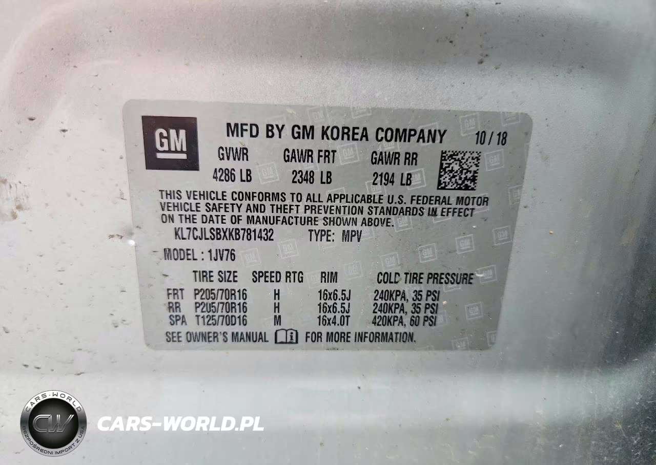 2019 Chevrolet Trax 1Lt VIN:KL7CJLSBXKB781432 - 14