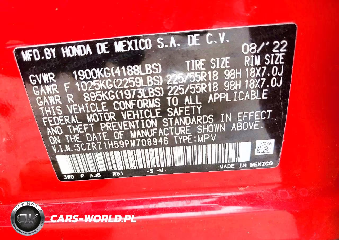 2023 Honda Hr-V Sport VIN:3CZRZ1H59PM708946 - 14