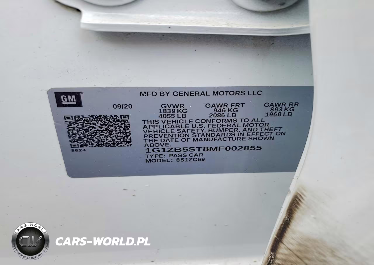 2021 Chevrolet Malibu Ls VIN:1G1ZB5ST8MF002855 - 13