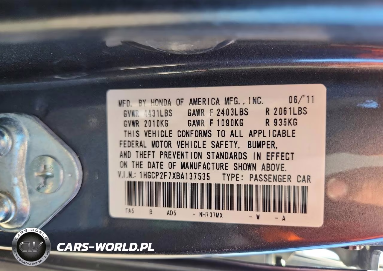2011 Honda Accord Ex VIN:1HGCP2F7XBA137535 - 12
