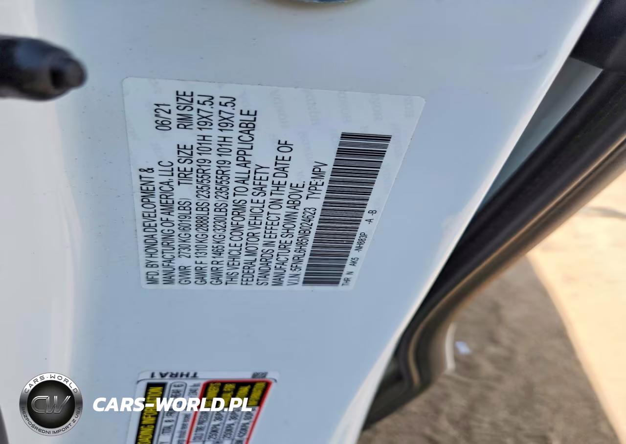 2022 Honda Odyssey Touring VIN:5FNRL6H85NB024623 - 13