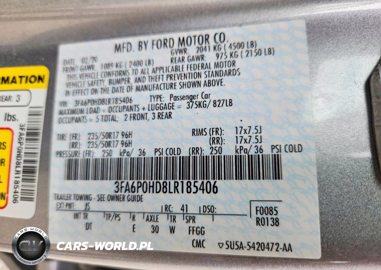 2020 Ford Fusion Se VIN:3FA6P0HD8LR185406 - 12