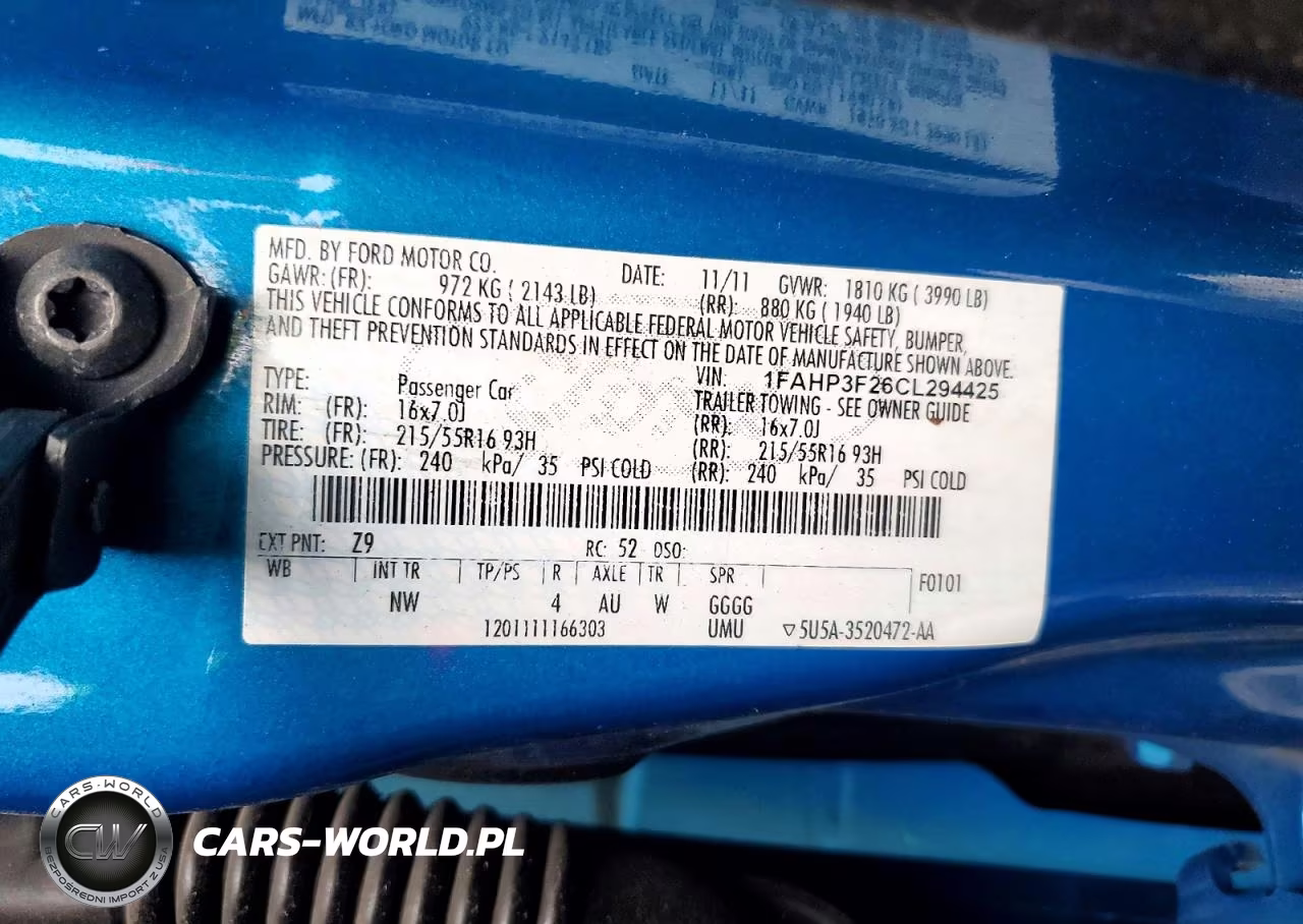 2012 Ford Focus Se VIN:1FAHP3F26CL294425 - 12