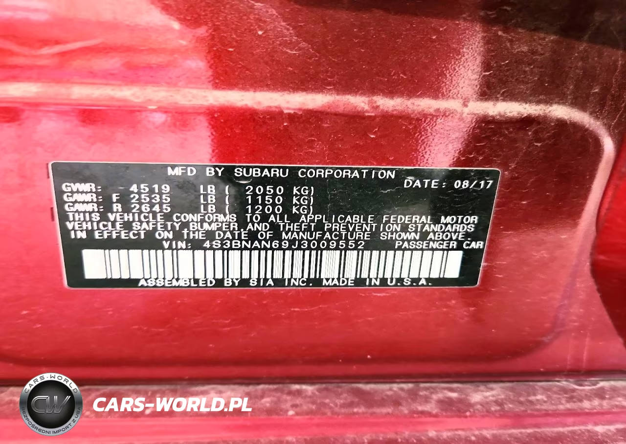2018 Subaru Legacy 2.5I Limited VIN:4S3BNAN69J3009552 - 12