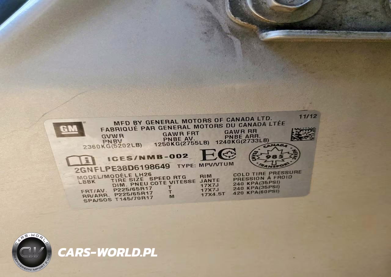 2013 Chevrolet Equinox Lt VIN:2GNFLPE38D6198649 - 13