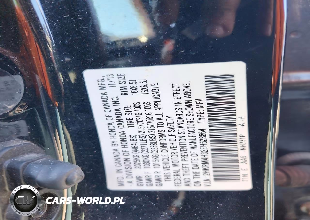 2014 Honda Cr-V Lx VIN:2HKRM4H32EH628864 - 13