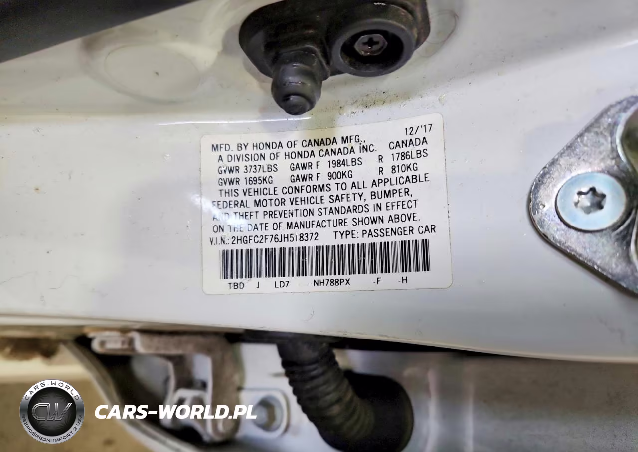 2018 Honda Civic Ex VIN:2HGFC2F76JH518372 - 13