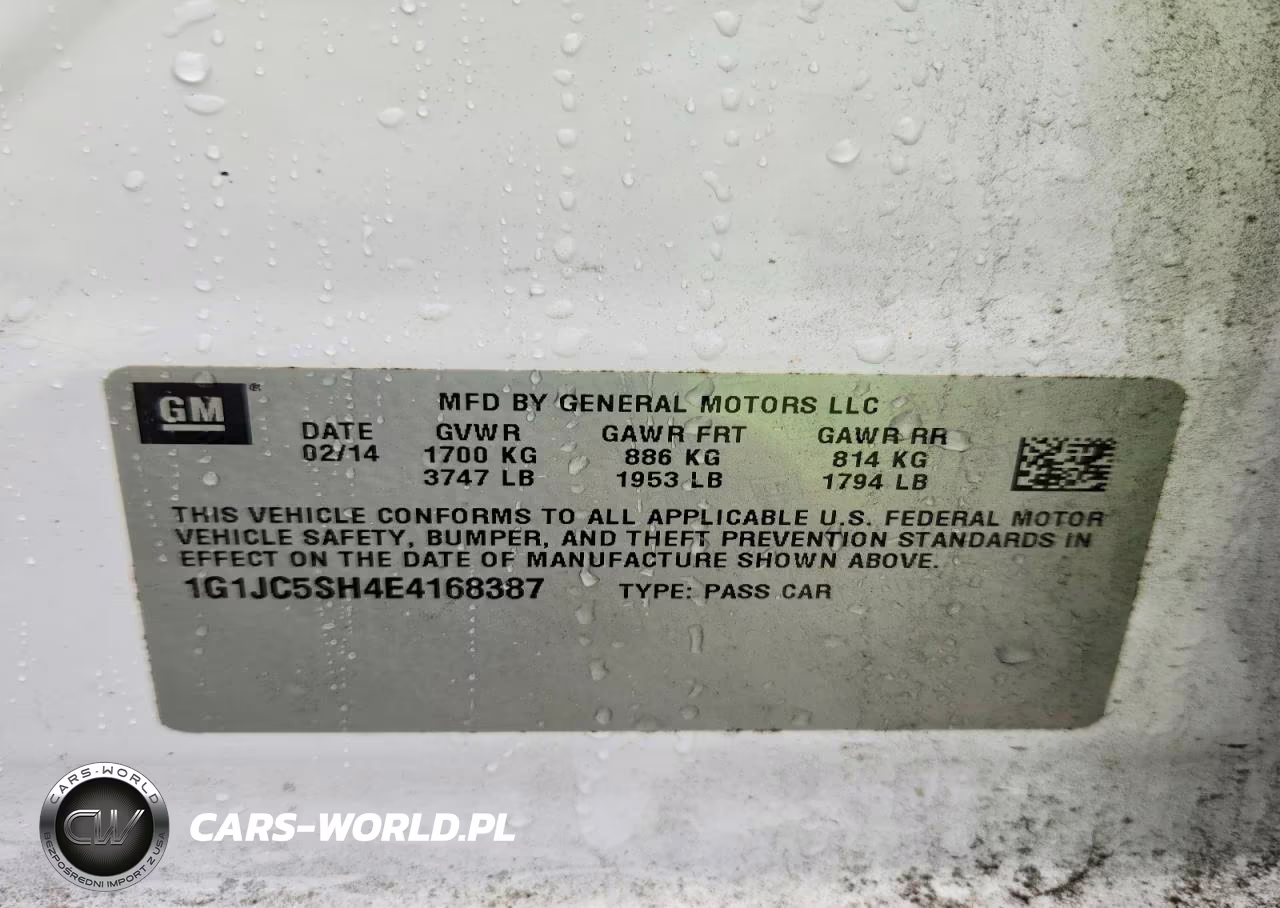 2014 Chevrolet Sonic Lt VIN:1G1JC5SH4E4168387 - 12