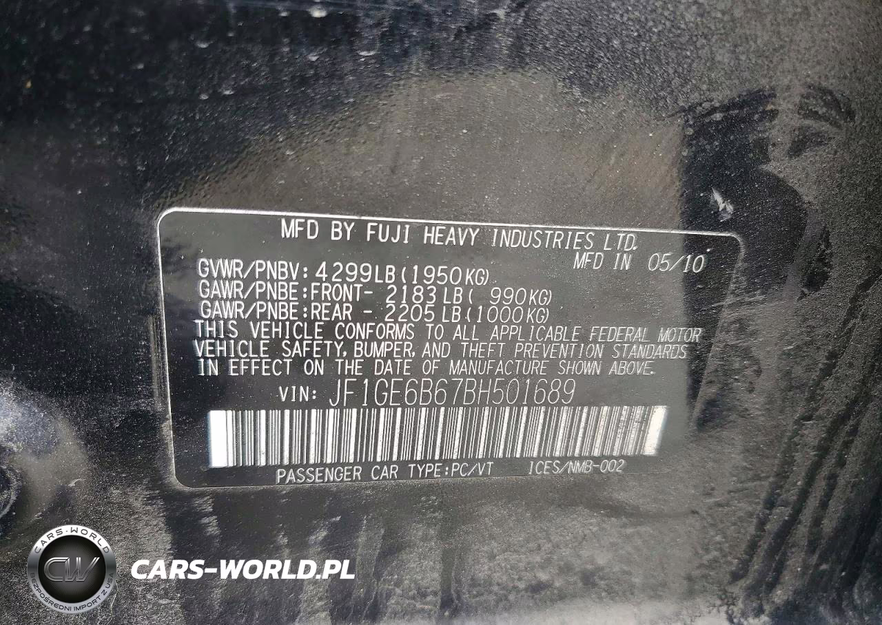 2011 Subaru Impreza 2.5I Premium VIN:JF1GE6B67BH501689 - 12