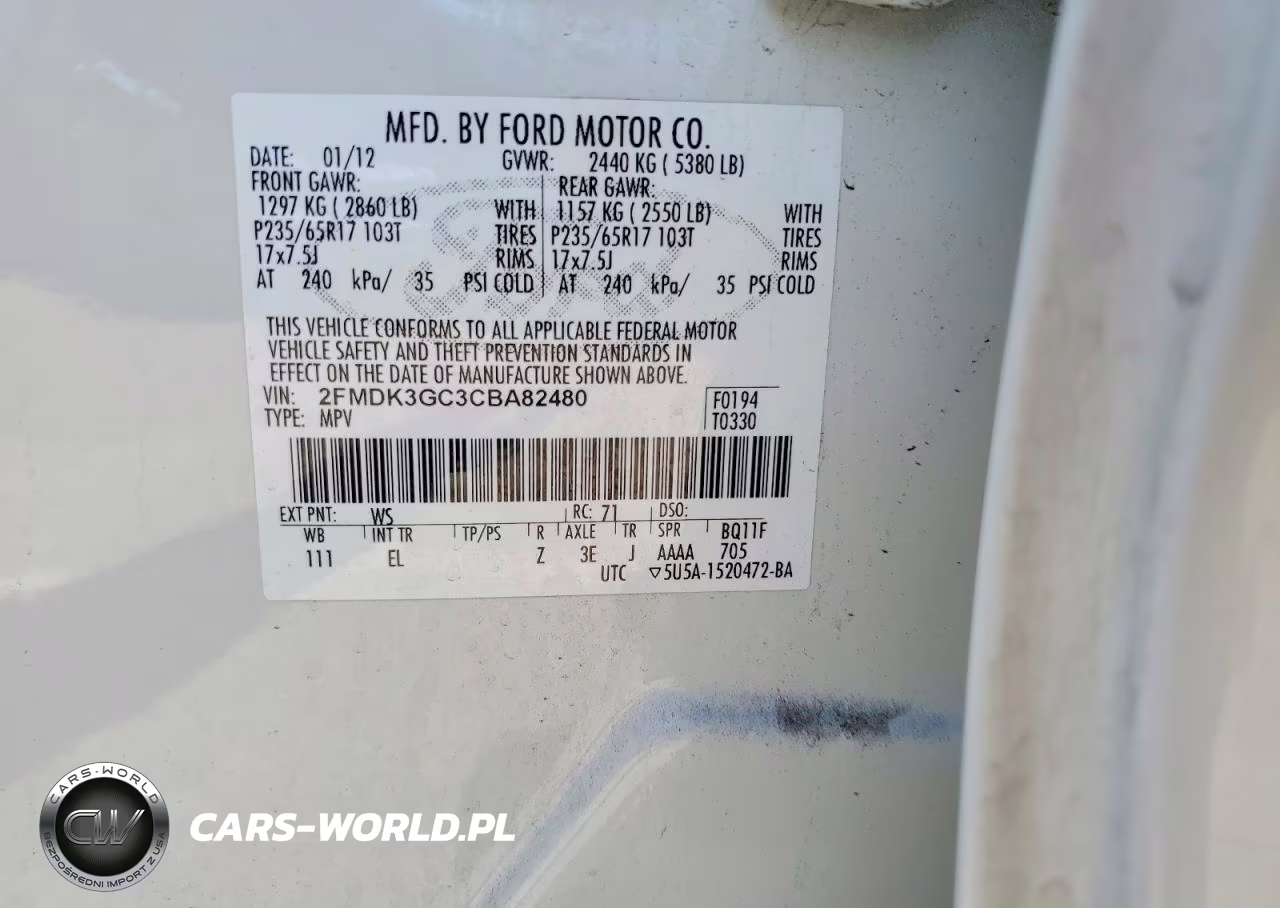 2012 Ford Edge Se VIN:2FMDK3GC3CBA82480 - 13