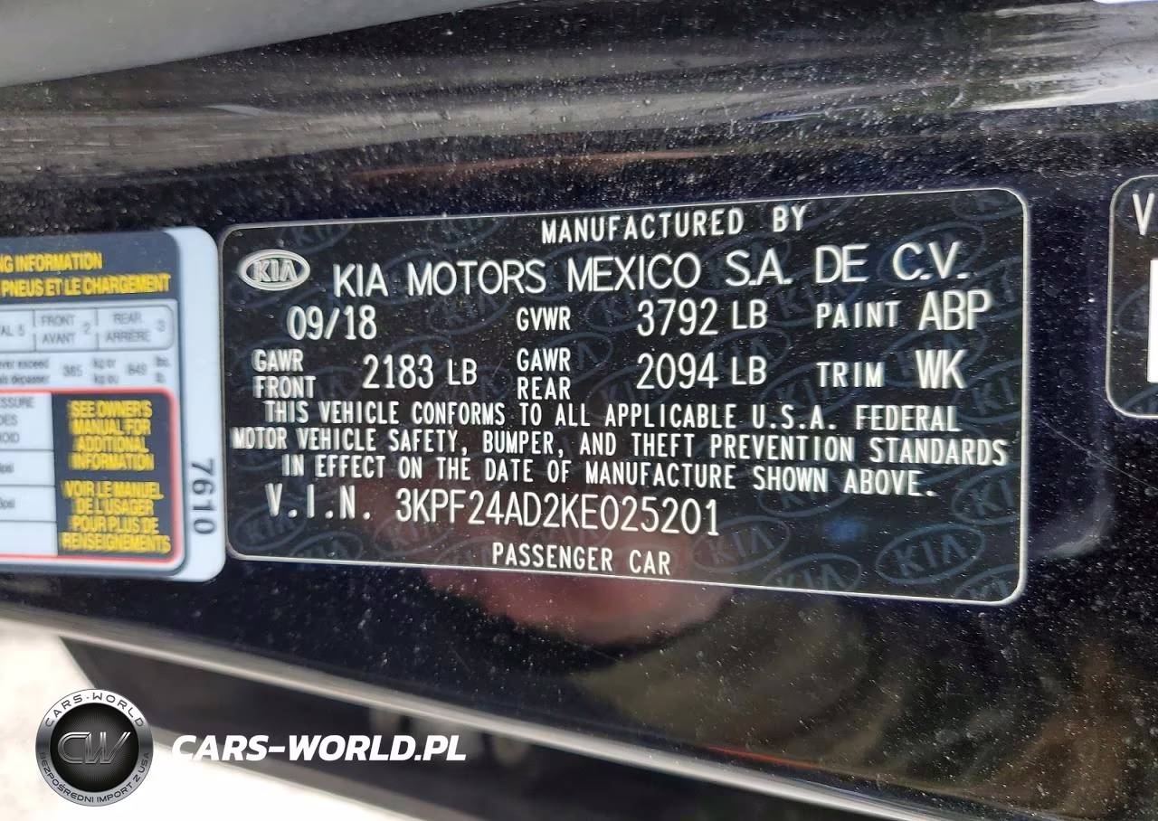 2019 Kia Forte Lxs VIN:3KPF24AD2KE025201 - 12