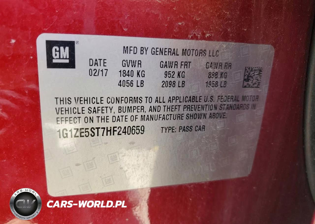 2017 Chevrolet Malibu Lt VIN:1G1ZE5ST7HF240659 - 12