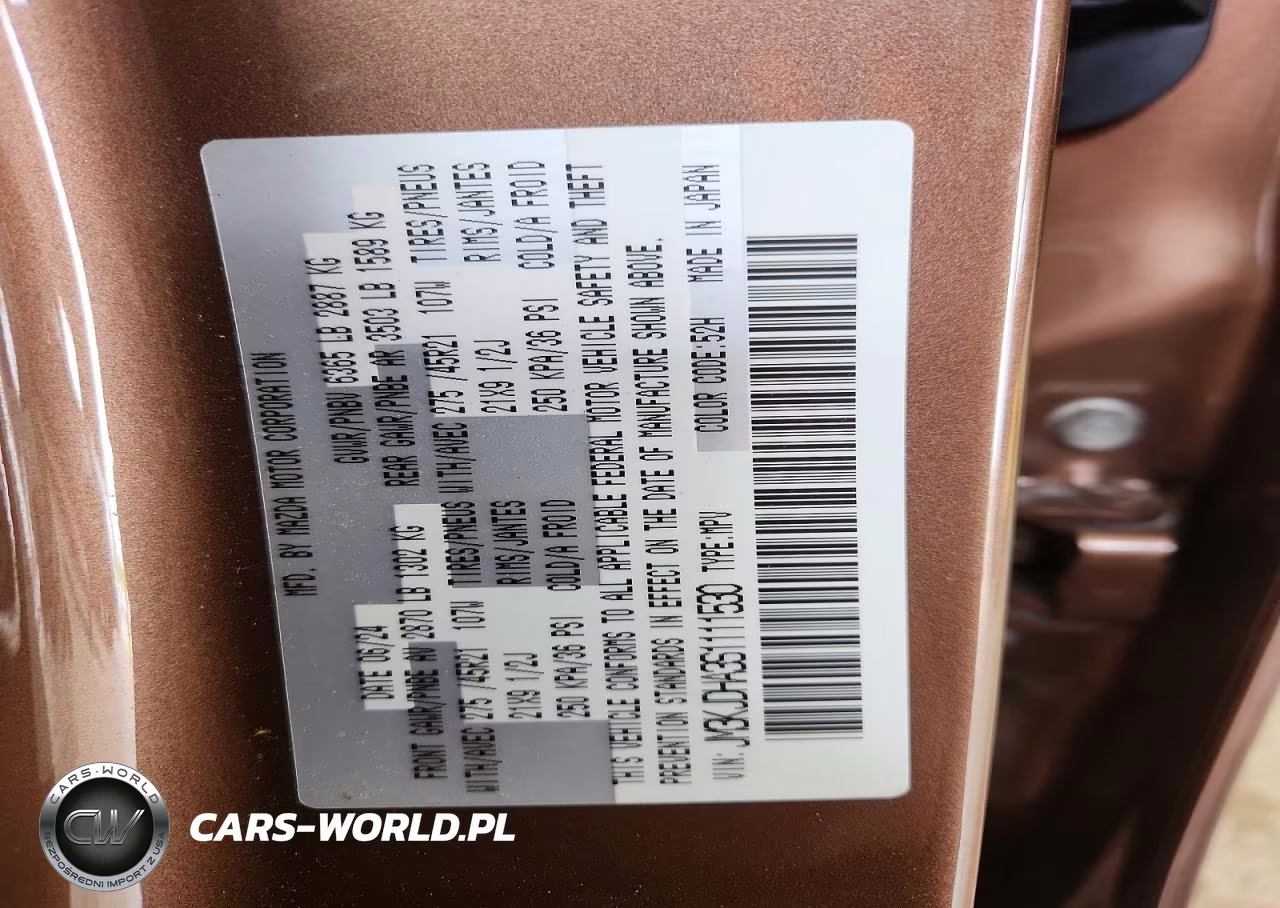 2025 Mazda Cx-70 VIN:JM3KJDHA3S1111530 - 13