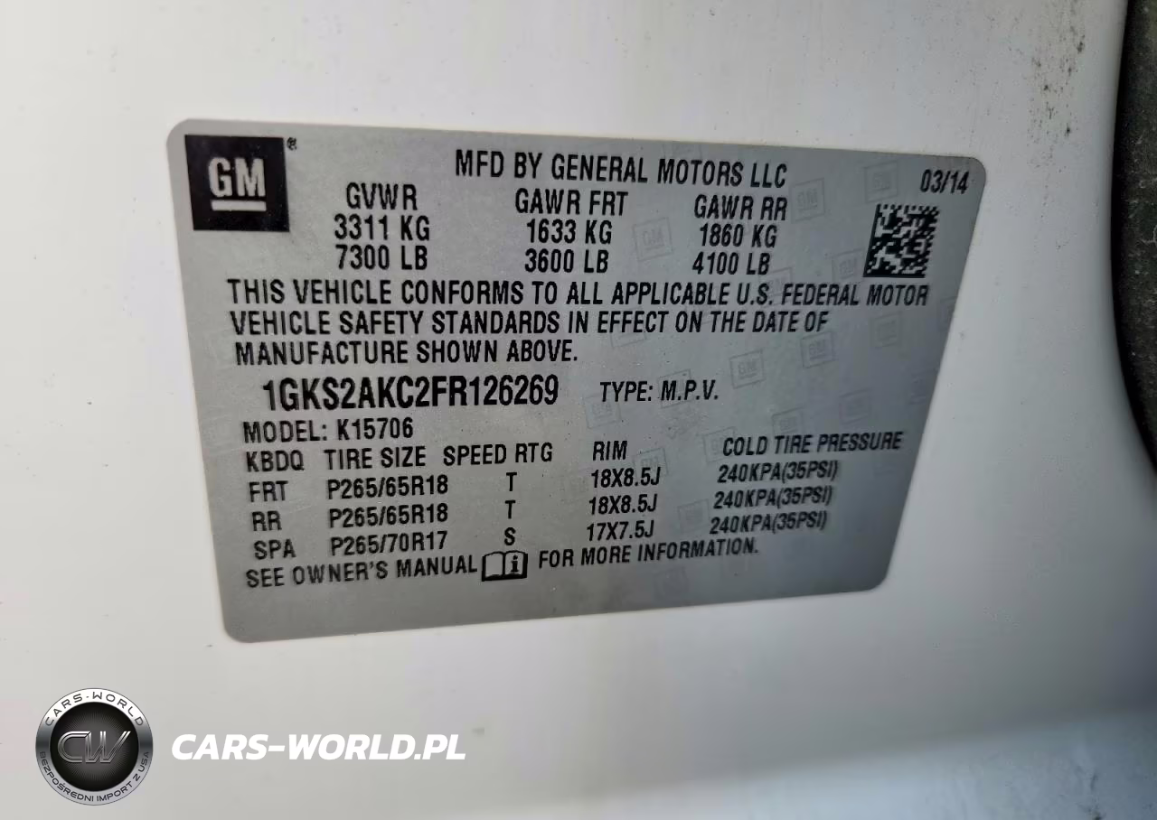 2015 GMC Yukon Sle VIN:1GKS2AKC2FR126269 - 13