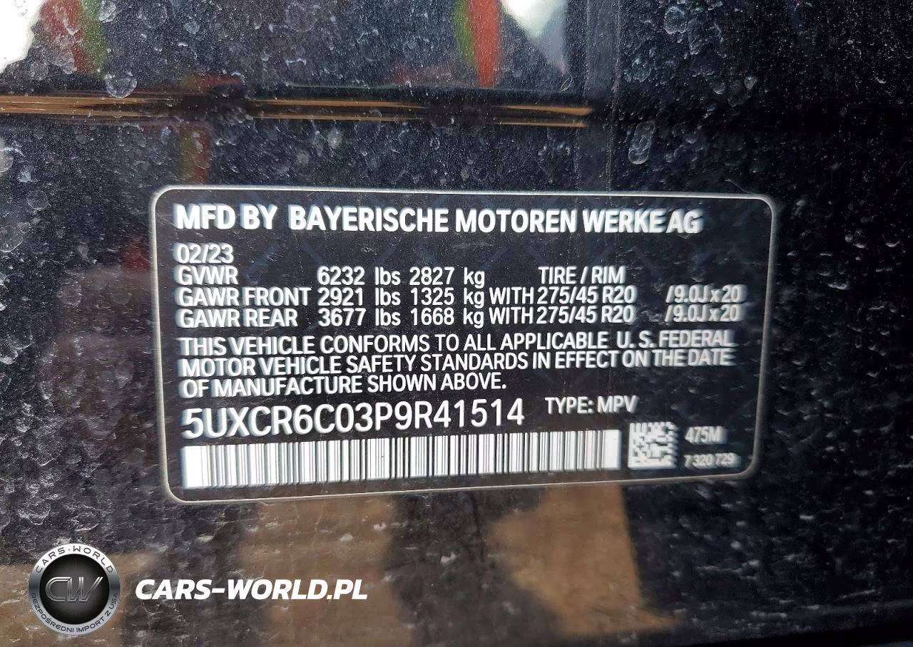 2023 BMW X5 xDrive40I VIN:5UXCR6C03P9R41514 - 13