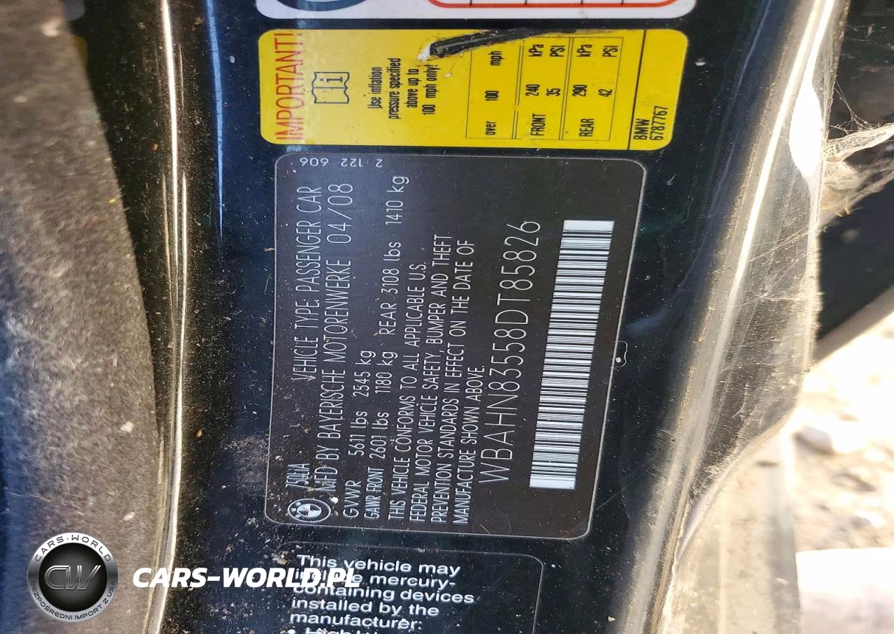 2008 BMW 750 Li VIN:WBAHN83558DT85826 - 12