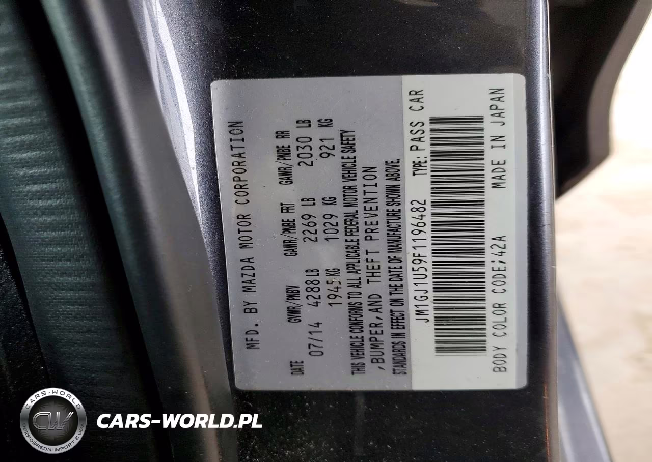 2015 Mazda 6 Sport VIN:JM1GJ1U59F1196482 - 12