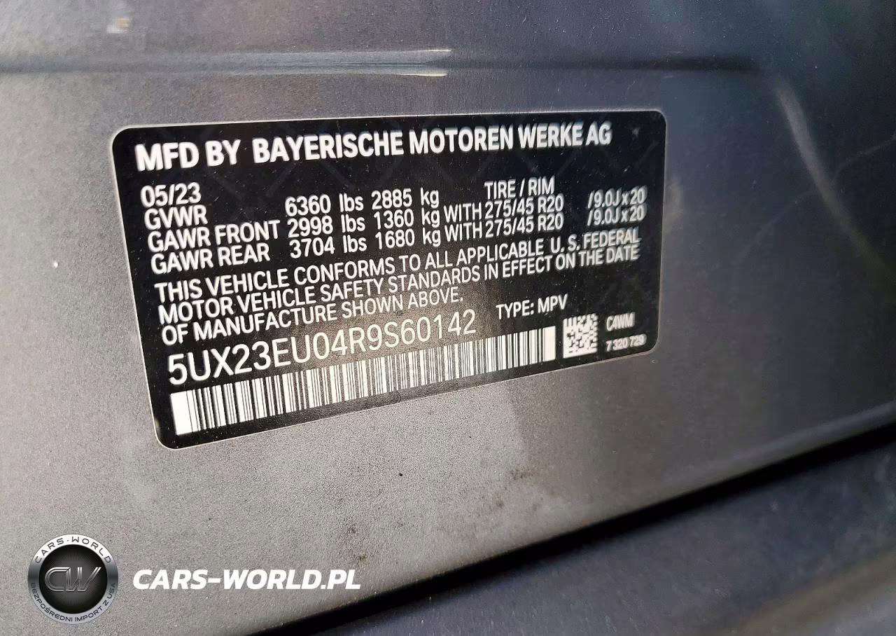 2024 BMW X5 xDrive40I VIN:5UX23EU04R9S60142 - 14