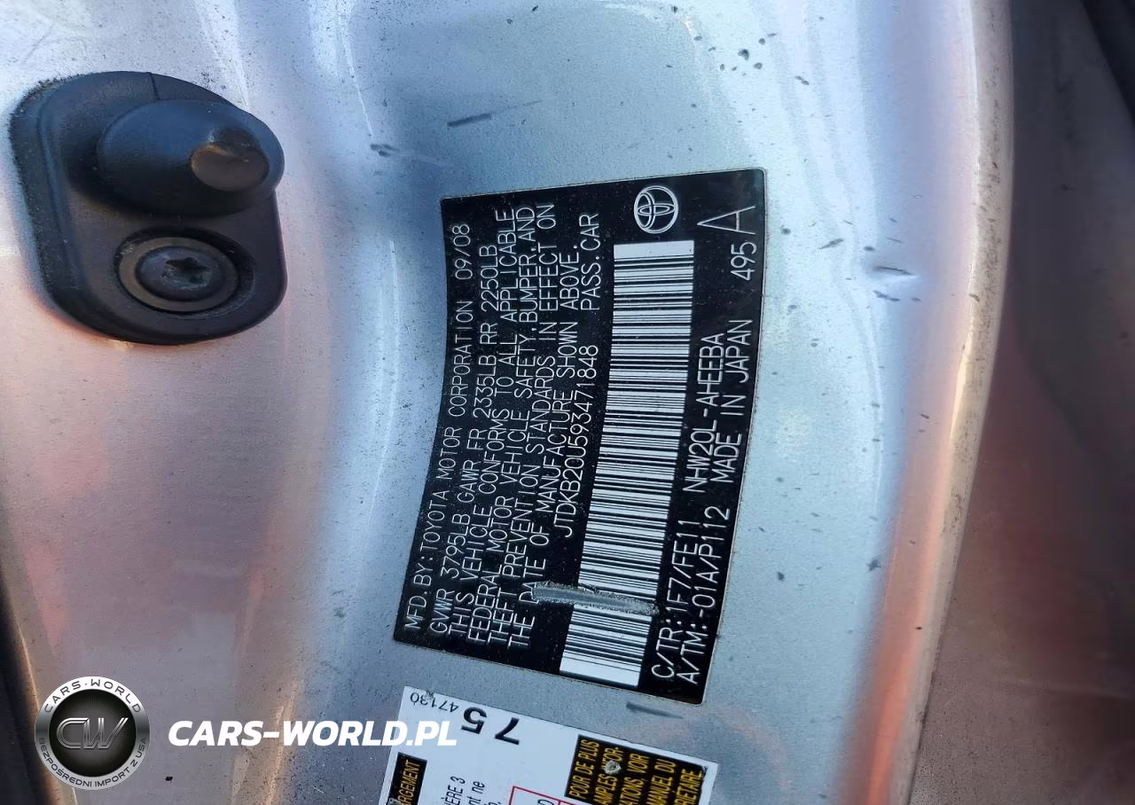 2009 Toyota Prius Base VIN:JTDKB20U593471848 - 12