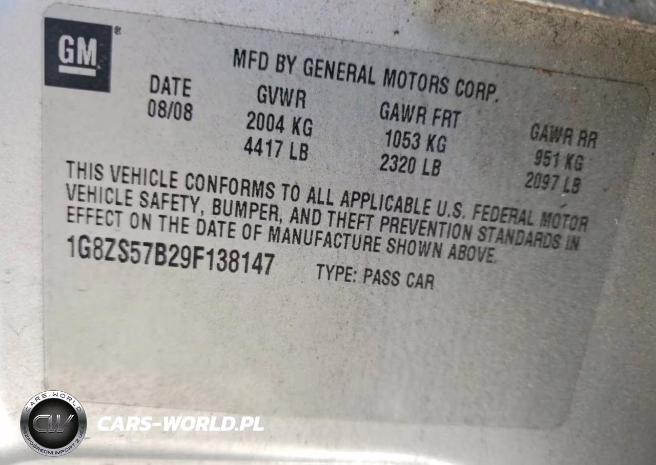 2009 Saturn Aura Xe VIN:1G8ZS57B29F138147 - 12