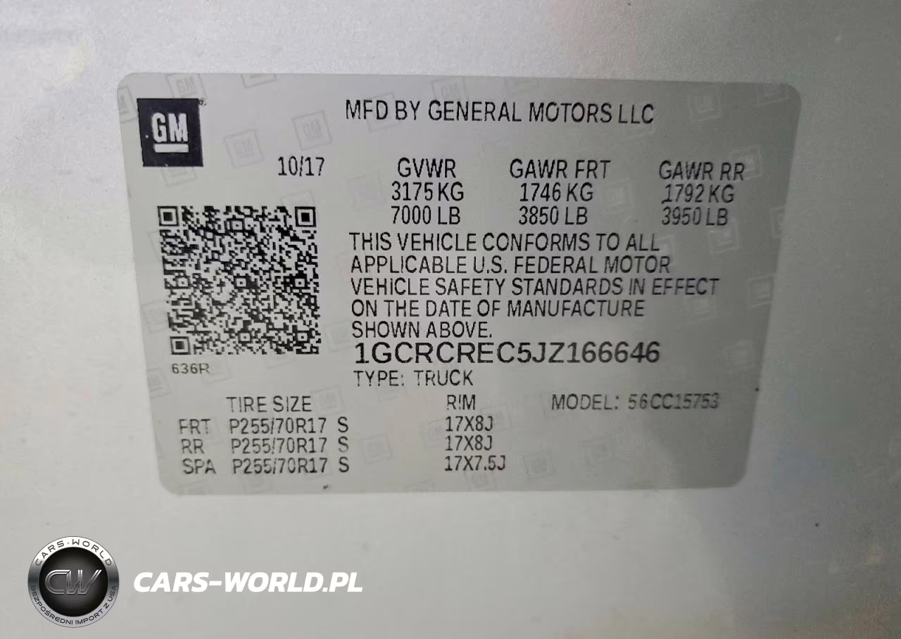 2018 Chevrolet Silver1500 VIN:1GCRCREC5JZ166646 - 12