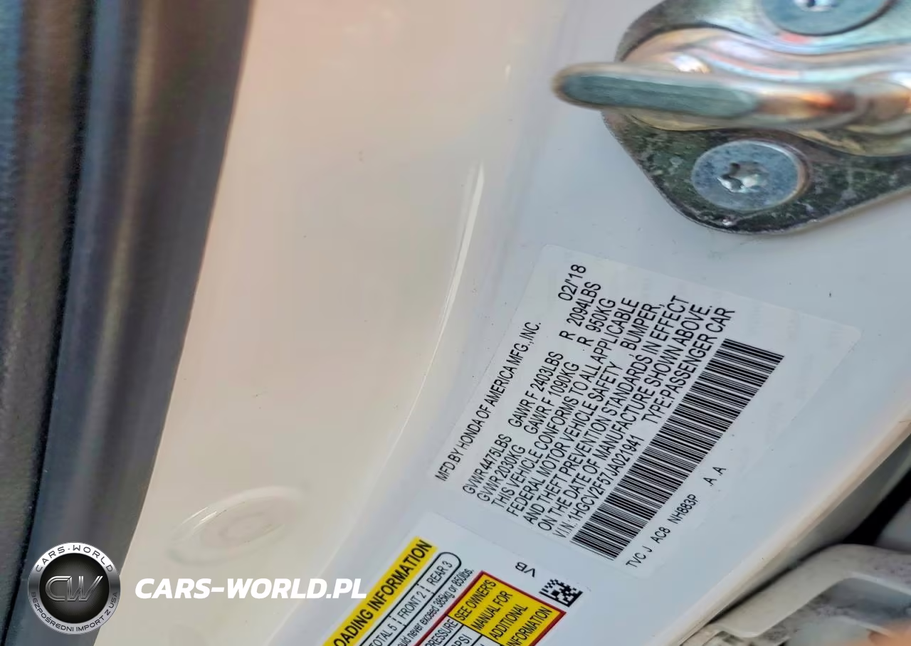 2018 Honda Accord Exl VIN:1HGCV2F57JA021941 - 12