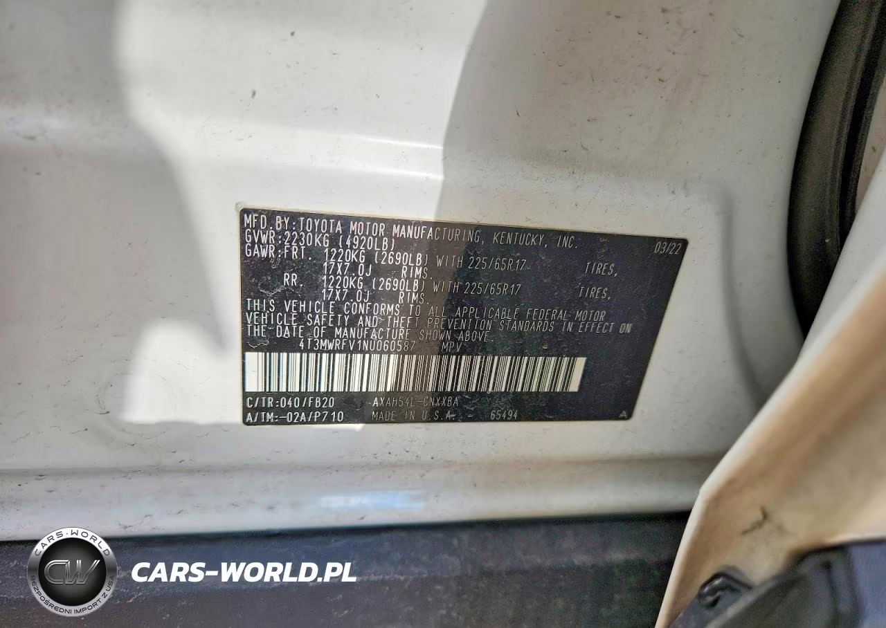 2022 Toyota Rav4 Le VIN:4T3MWRFV1NU060587 - 13
