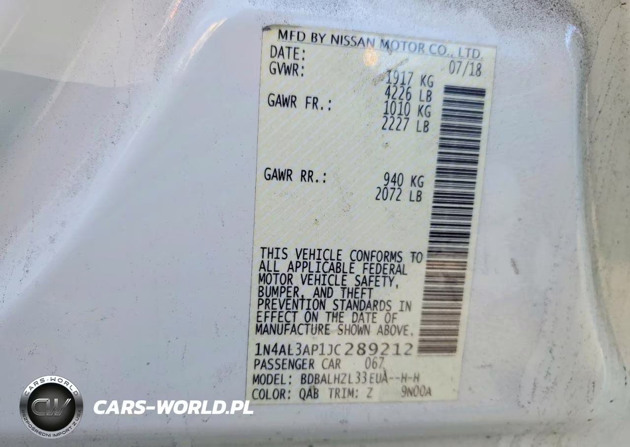 2018 Nissan Altima 2.5 S VIN:1N4AL3AP1JC289212 - 13