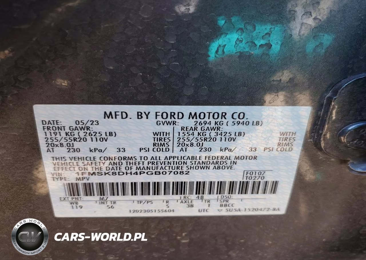 2023 Ford Explorer Xlt VIN:1FMSK8DH4PGB07082 - 14