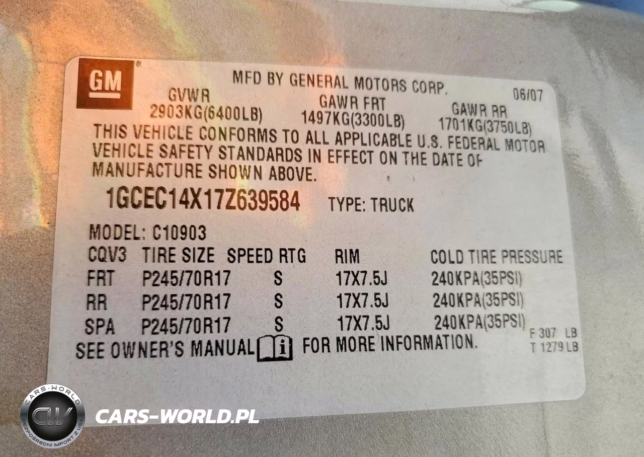 2007 Chevrolet Silverado C1500 Classic VIN:1GCEC14X17Z639584 - 12