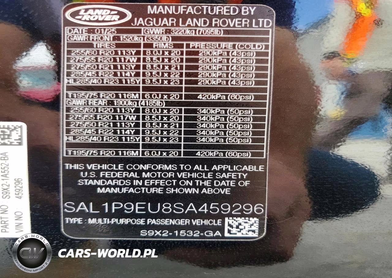 2025 Land Rover Range Rover Sport Se VIN:SAL1P9EU8SA459296 - 13