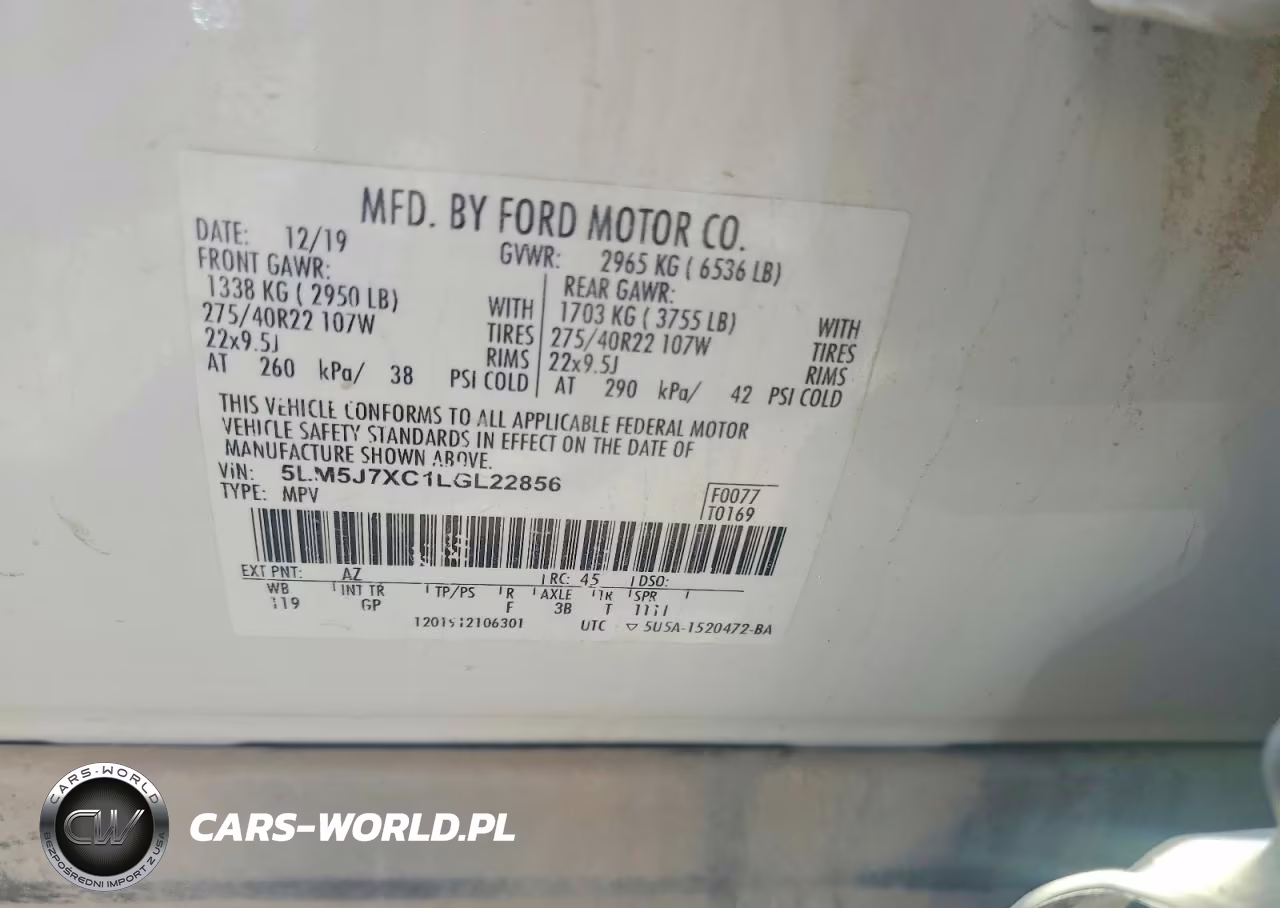 2020 Lincoln Aviator Reserve VIN:5LM5J7XC1LGL22856 - 13