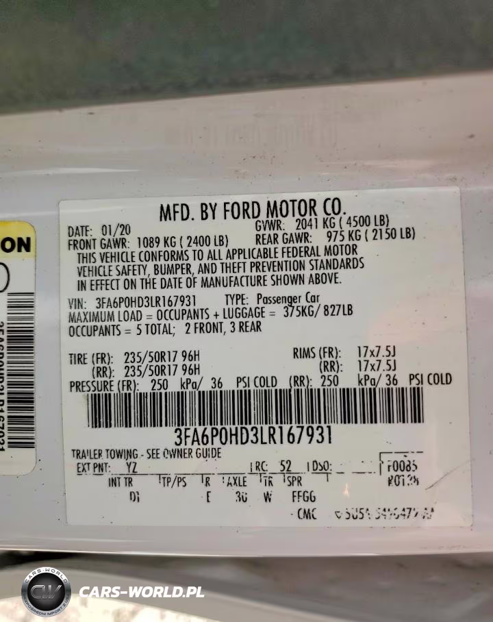 2020 Ford Fusion Se VIN:3FA6P0HD3LR167931 - 12