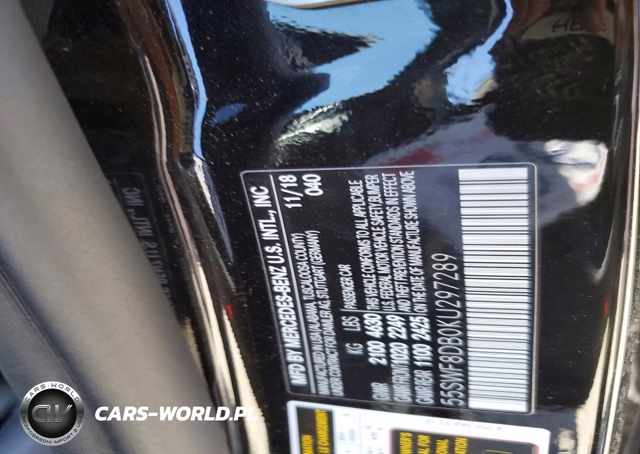2019 Mercedes-Benz C 300 VIN:55SWF8DB0KU297289 - 12