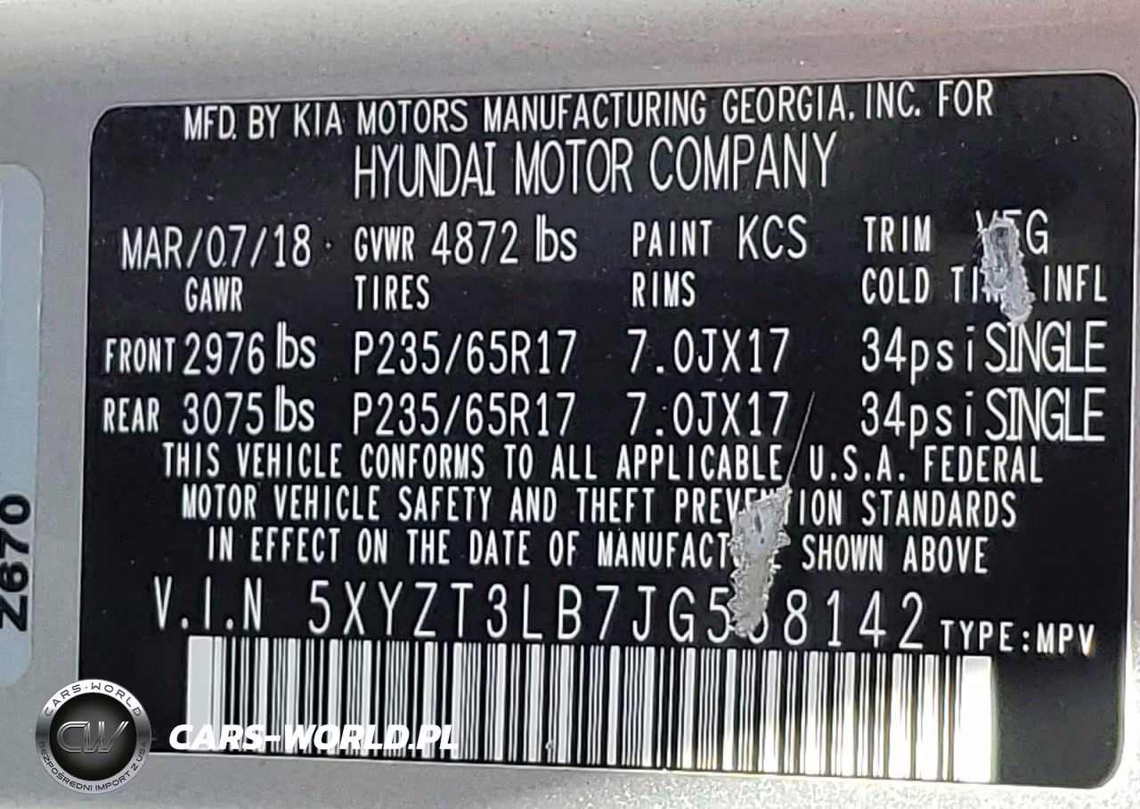 2018 Hyundai Santa Fe Sport 2.4L VIN:5XYZT3LB7JG568142 - 13