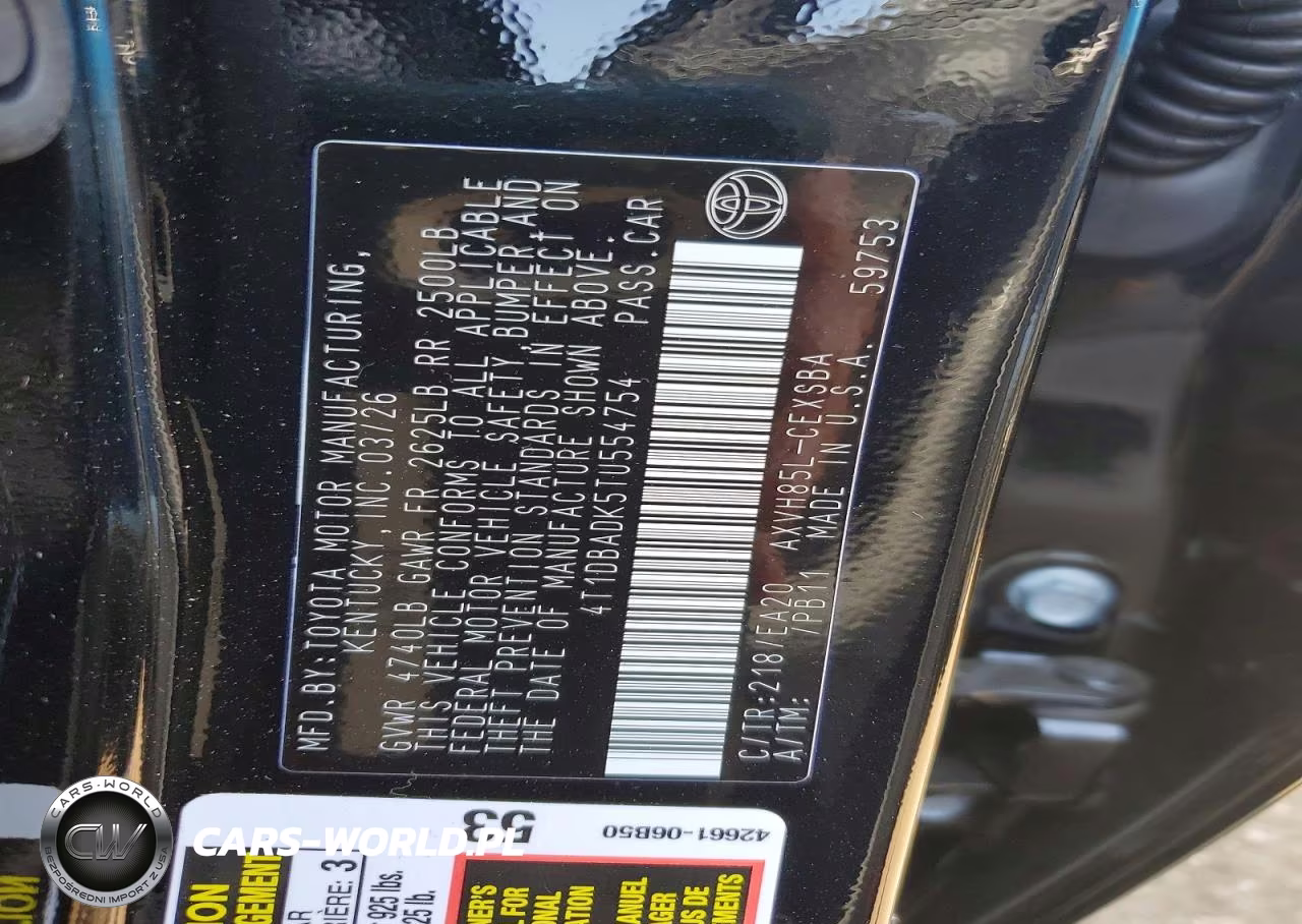 2026 Toyota Camry Nightshade VIN:4T1DBADK5TU554754 - 13