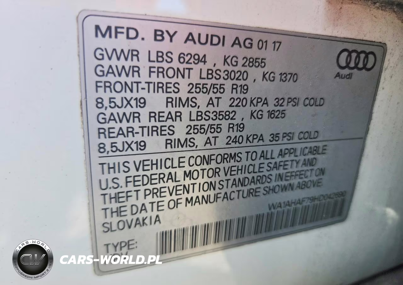 2017 Audi Q7 Premium VIN:WA1AHAF79HD042690 - 14