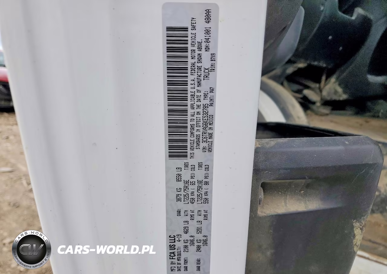 2019 Ram Promaster 1500 1500 Standard VIN:3C6TRVAG6KE532785 - 13