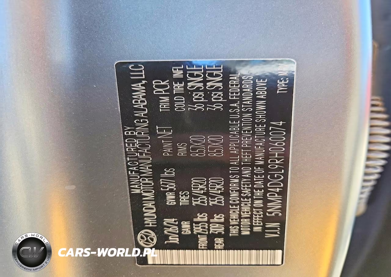 2024 Hyundai Santa Fe Limited VIN:5NMP4DGL9RH060074 - 14