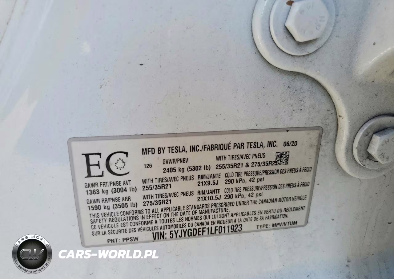 2020 Tesla Model Y VIN:5YJYGDEF1LF011923 - 12