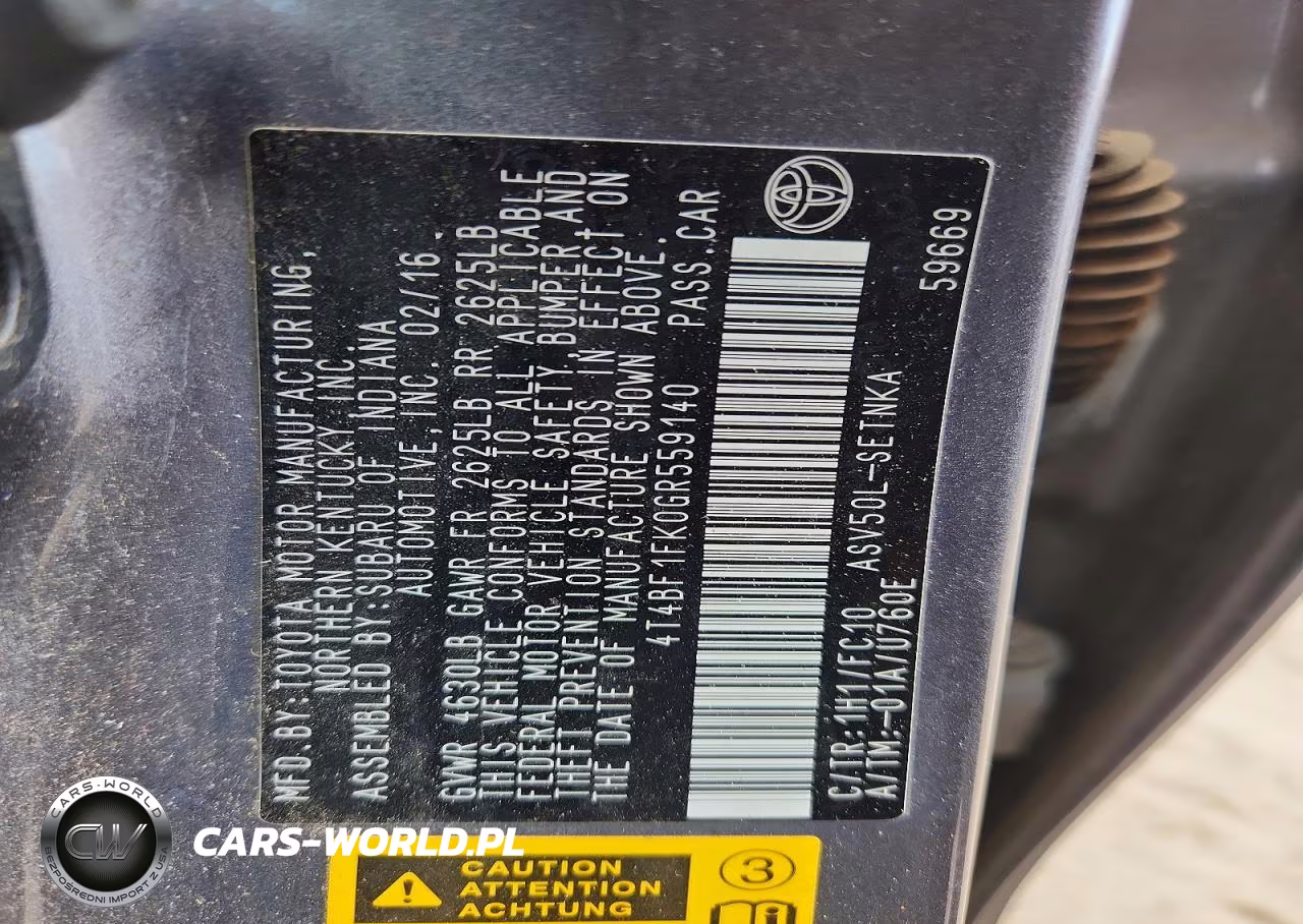 2016 Toyota Camry Le VIN:4T4BF1FK0GR559140 - 12