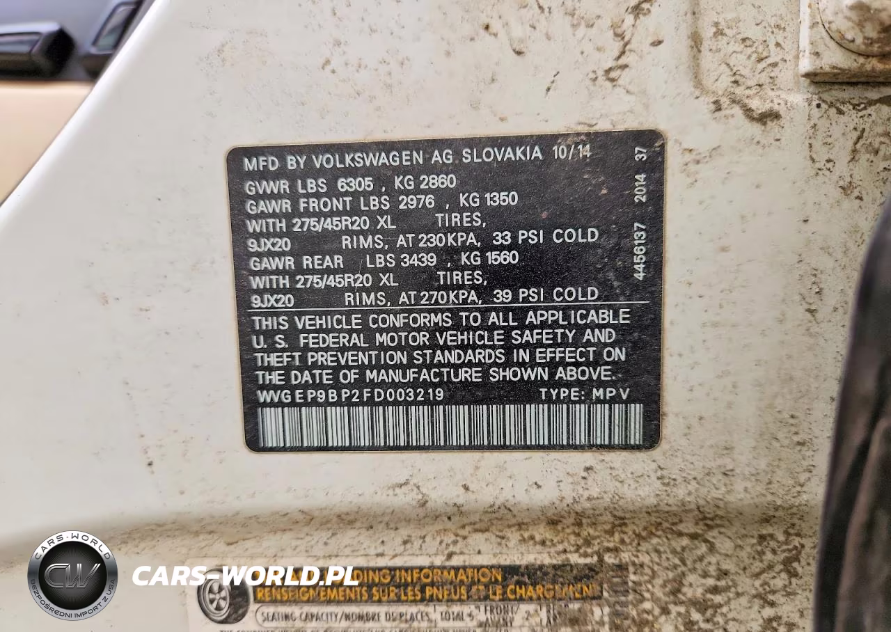 2015 Volkswagen Touareg V6 Tdi VIN:WVGEP9BP2FD003219 - 13