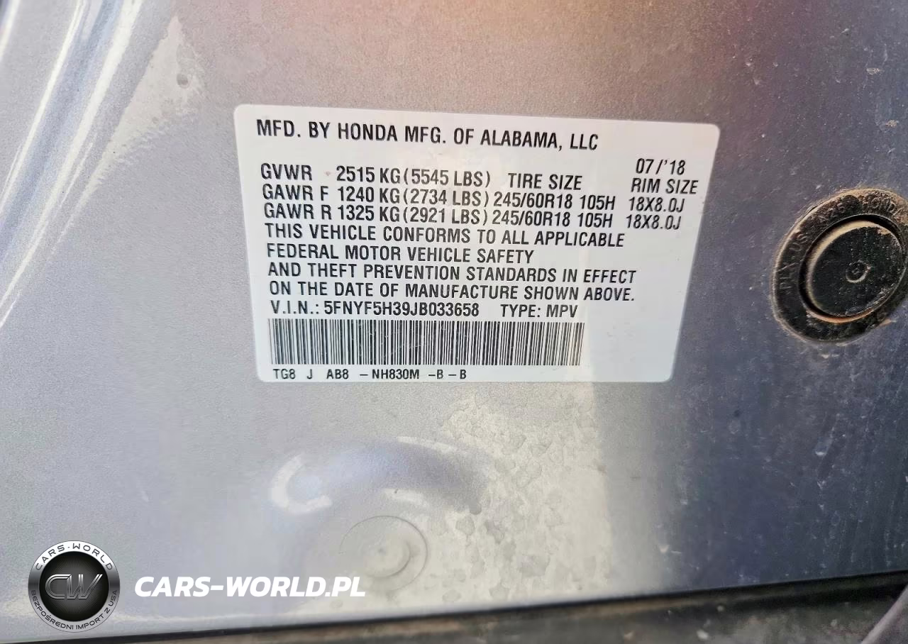 2018 Honda Pilot Ex VIN:5FNYF5H39JB033658 - 12
