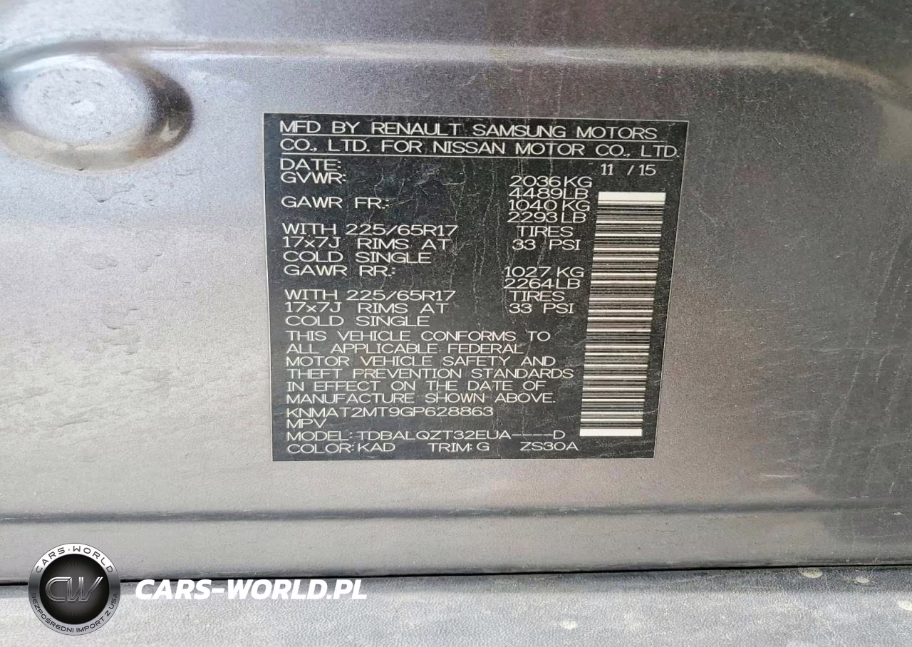 2016 Nissan Rogue Sv VIN:KNMAT2MT9GP628863 - 14