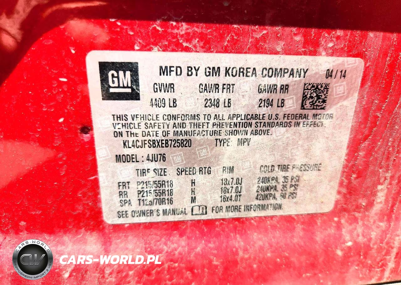 2014 Buick Encore Convenience VIN:KL4CJFSBXEB725820 - 14