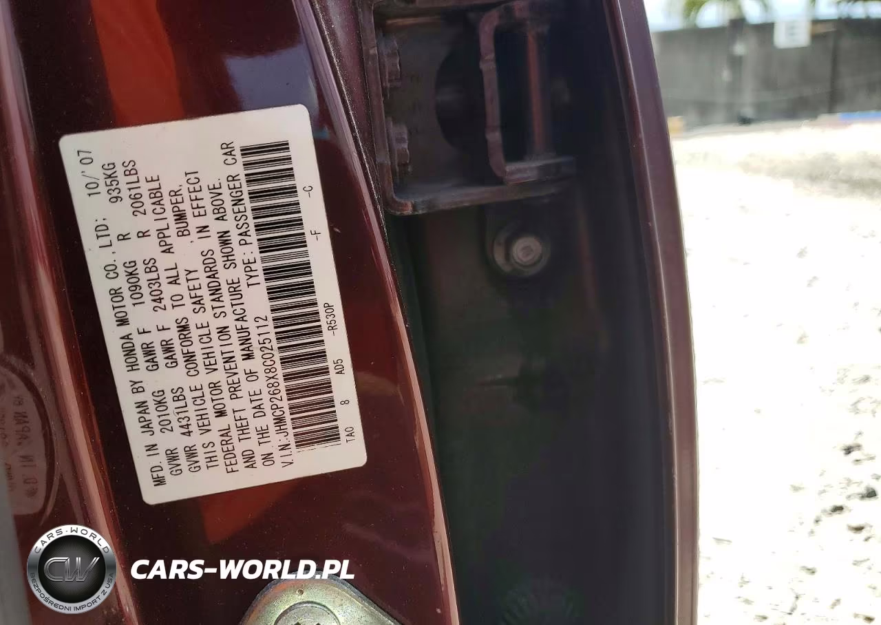 2008 Honda Accord Exl VIN:JHMCP268X8C025112 - 12