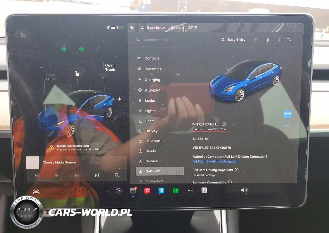 2019 Tesla Model 3 VIN:5YJ3E1EB6KF419876 - 9