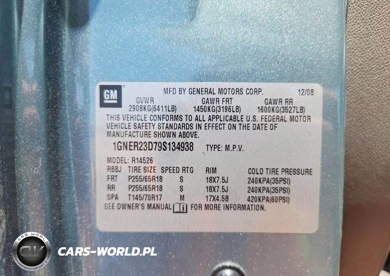 2009 Chevrolet Traverse Lt VIN:1GNER23D79S134938 - 13
