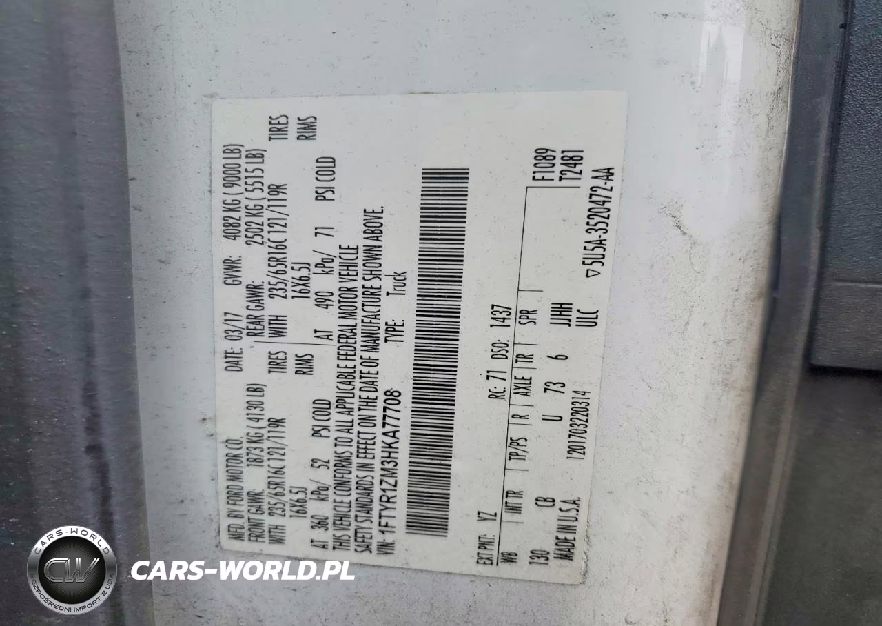 2017 Ford Transit 250 Delivery Van VIN:1FTYR1ZM3HKA77708 - 12
