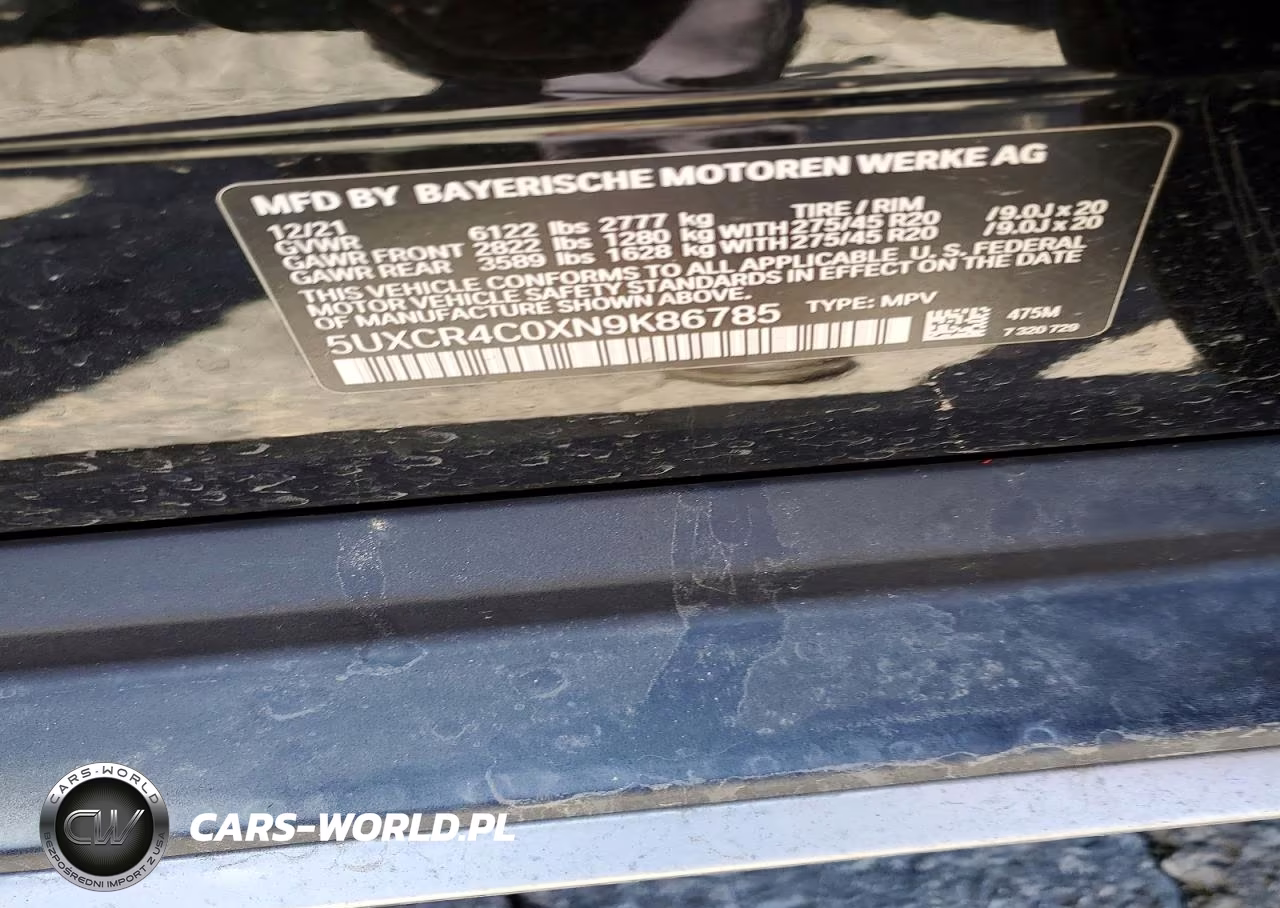 2022 BMW X5 Sdrive 40I VIN:5UXCR4C0XN9K86785 - 13